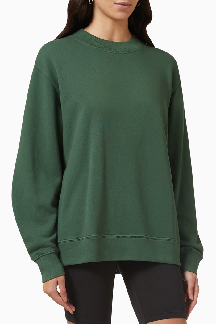 

Catalina Sweater in Organic Cotton, Green