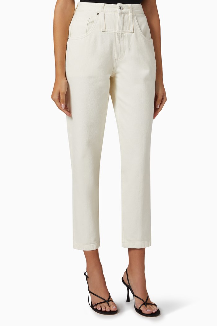 

Elliana Straight-leg Jeans in Denim, White