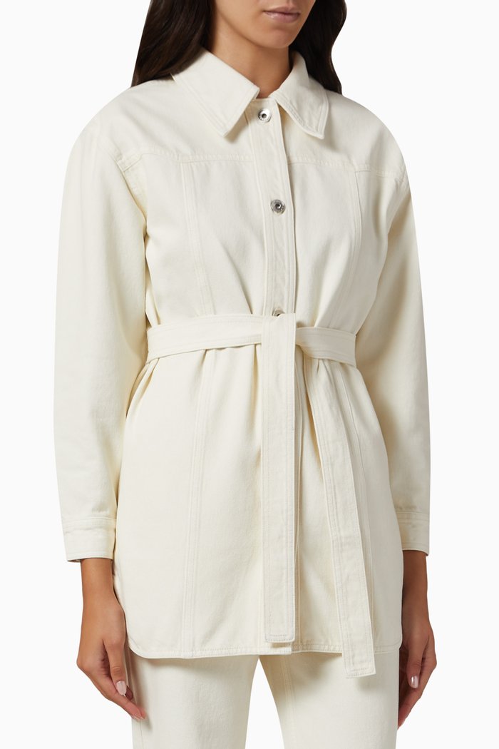 

Ruth Jeans Shirt in Denim, White
