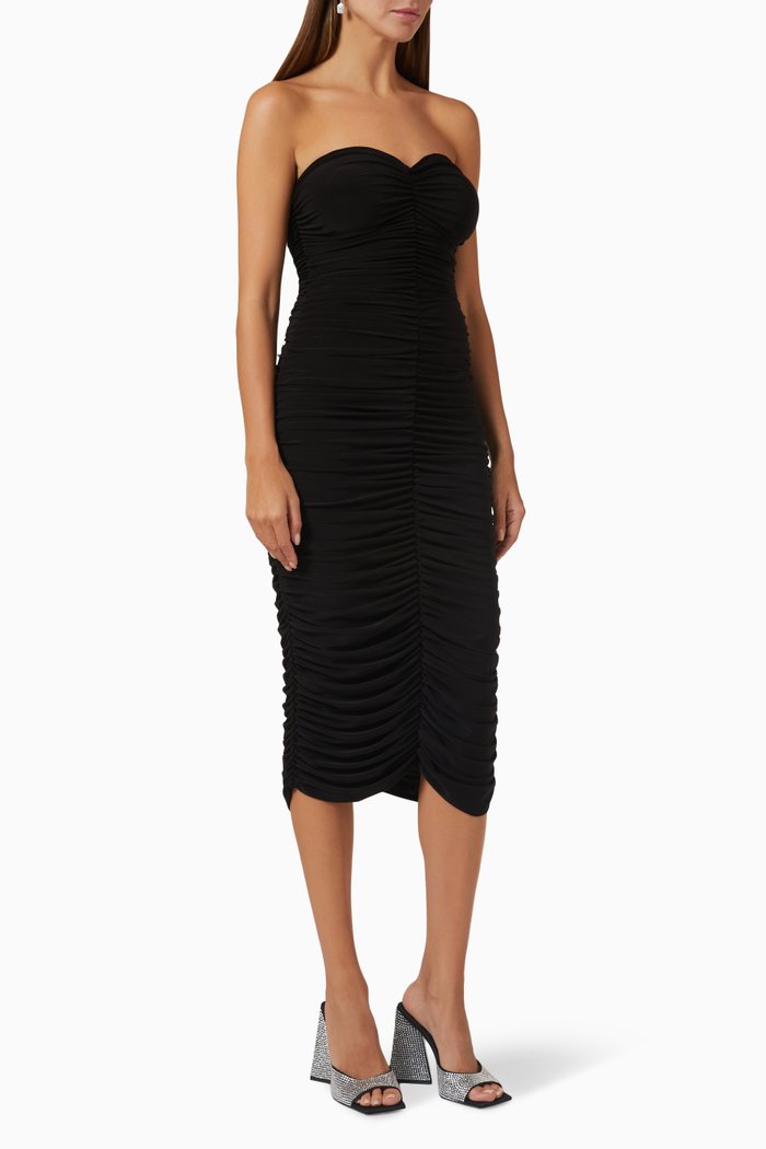

Slinky Midi Dress in Lycra, Black