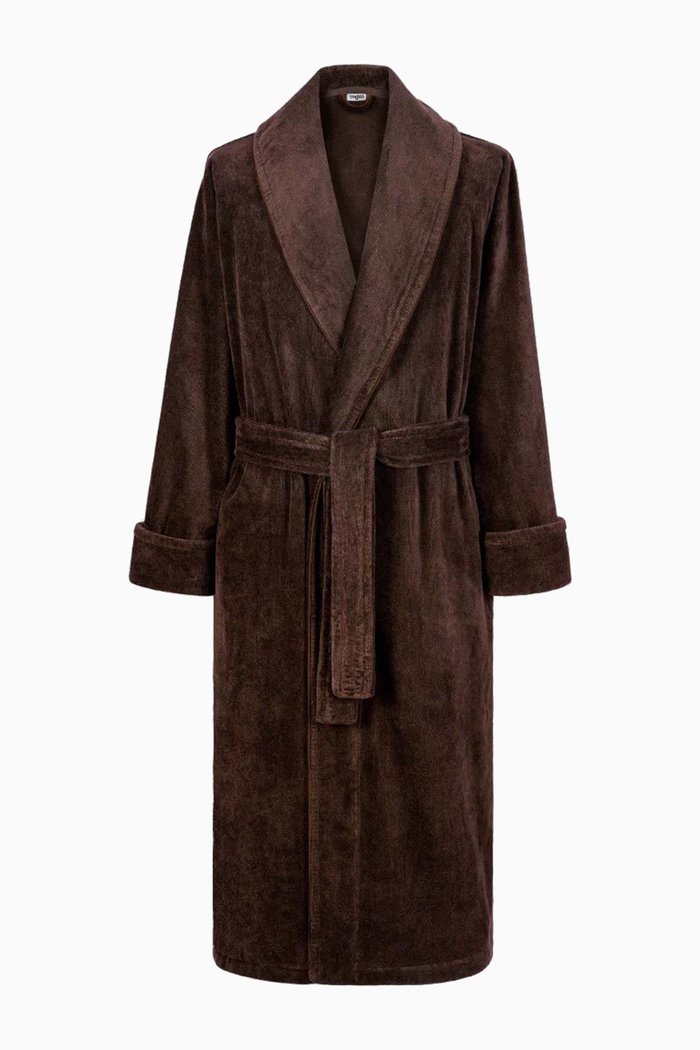 

Simon Bathrobe in Cotton Terry Velour, Brown