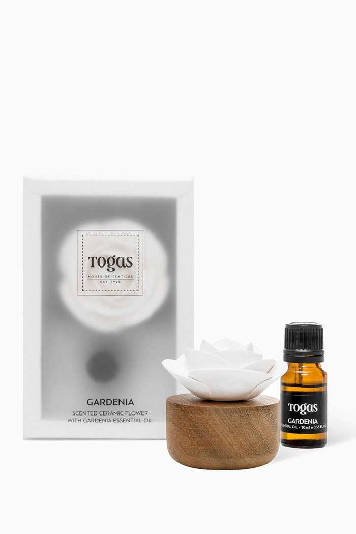 

Gardenia Ceramic Sachet with Essential Oil, White