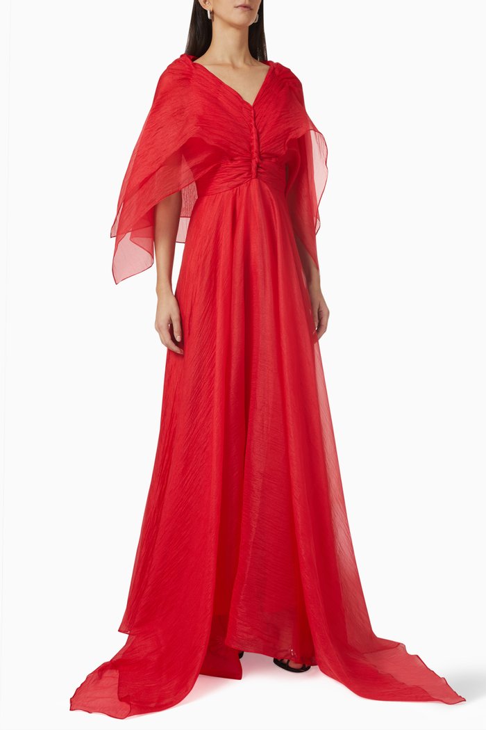 

Cape Maxi Gown, Red