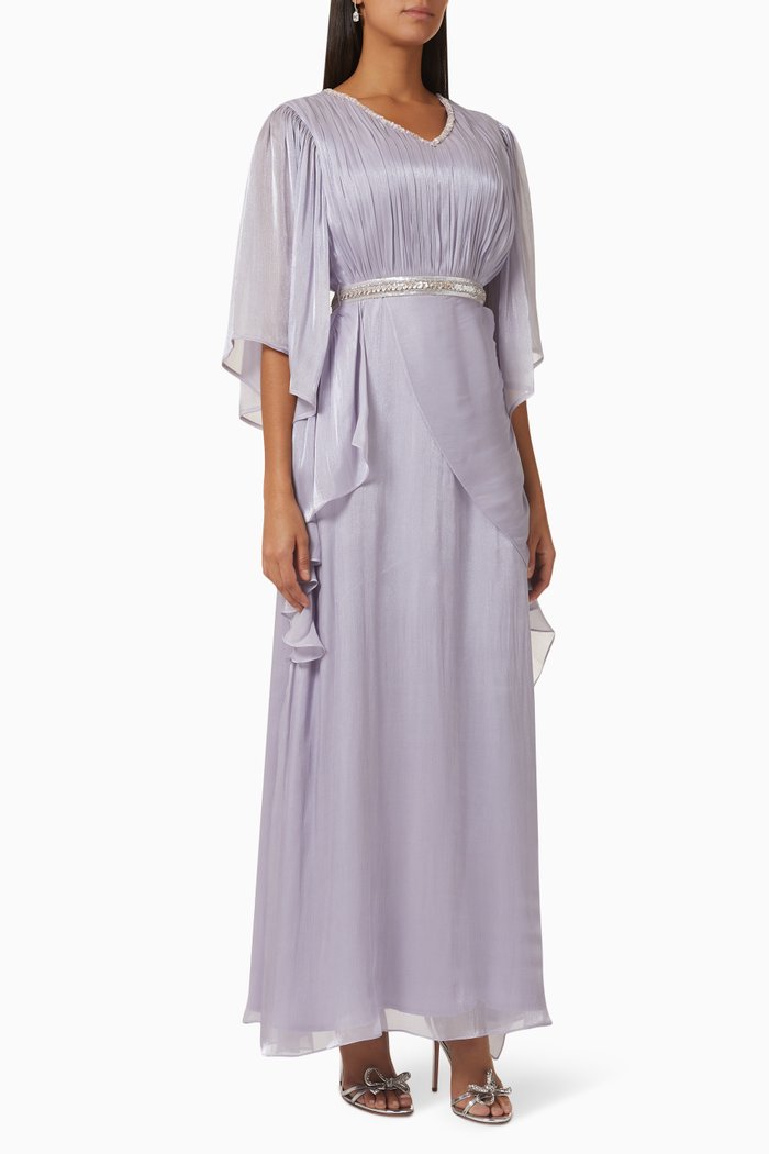 

Pleated Maxi Dress, Blue
