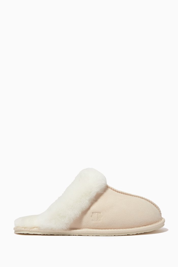 Amanda Slippers in Sheepskin, White