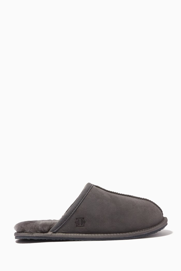 

Edmund Slippers in Sheepskin, Grey