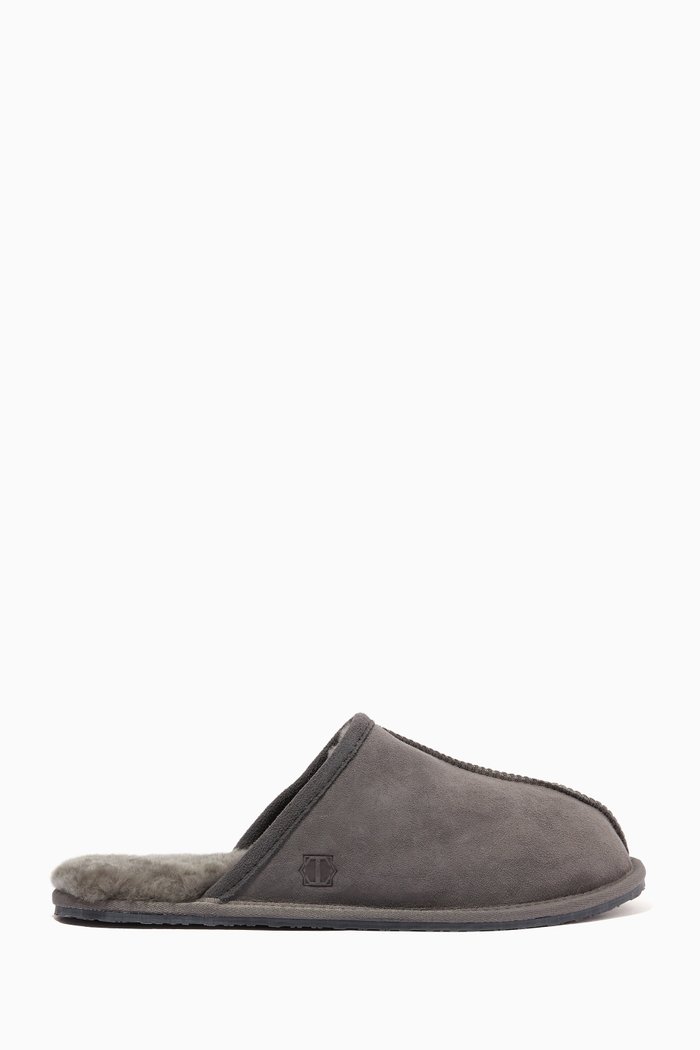 

Edmund Slippers in Sheepskin, Grey