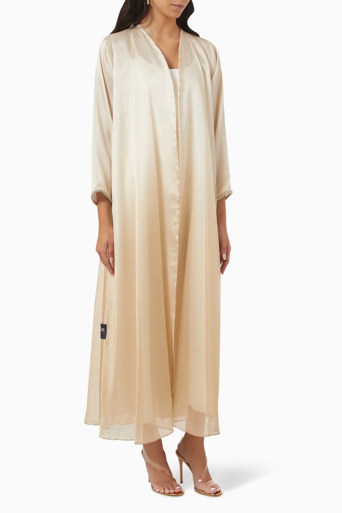 

Ombre Abaya in Organza, Neutral