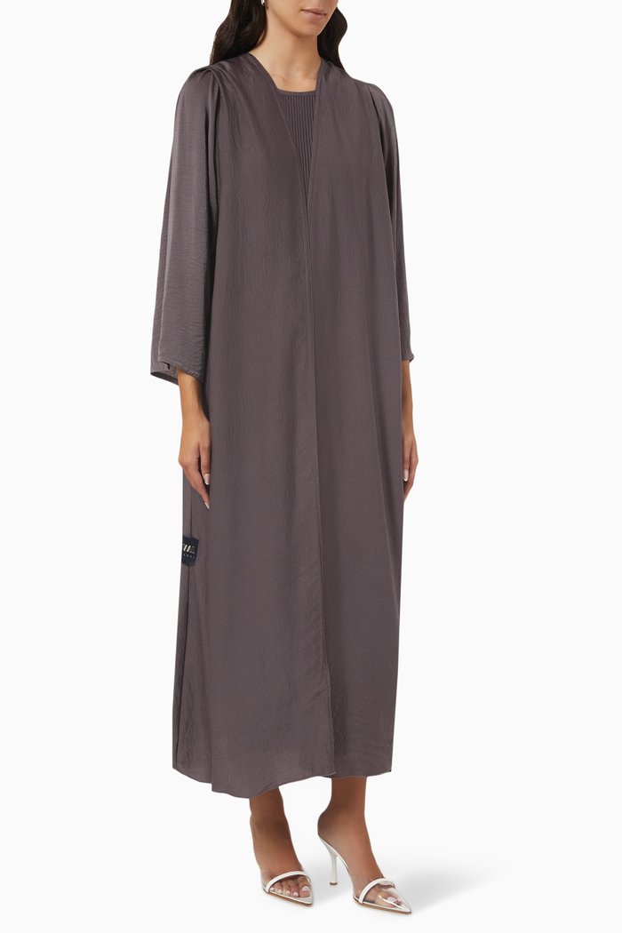 

Long Sleeve Abaya Set, Grey