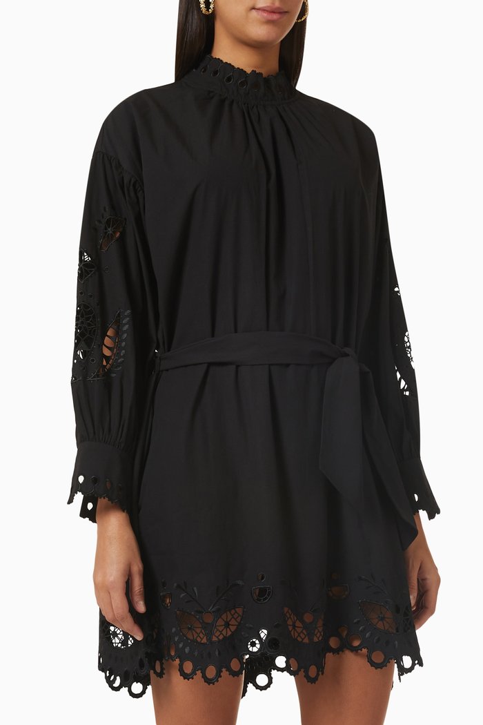 

Caroll Mini Dress in Cotton-poplin, Black
