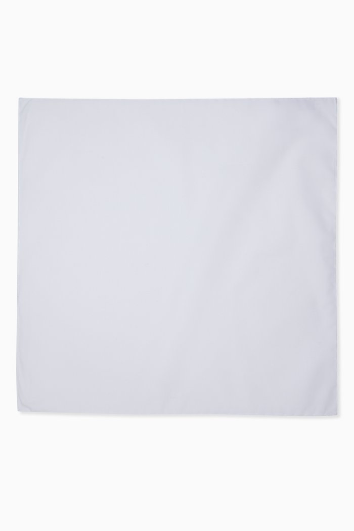 

H Pocket Square, White