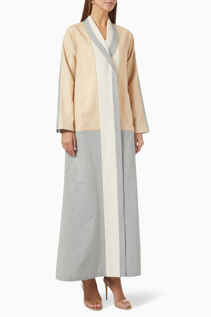 

Colour-block Abaya in Cotton, Multicolour