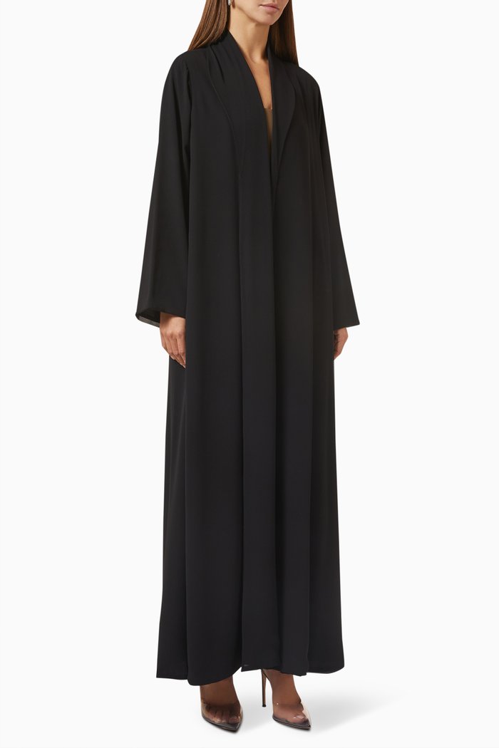 

Long-sleeve Abaya in Chiffon, Black