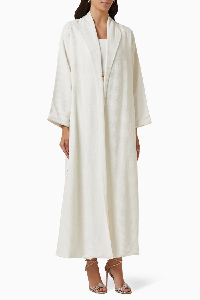 

Zainah Long-sleeve Abaya, White