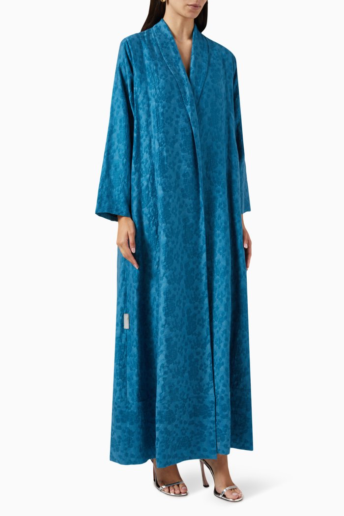 

Textured A-line Abaya, Blue