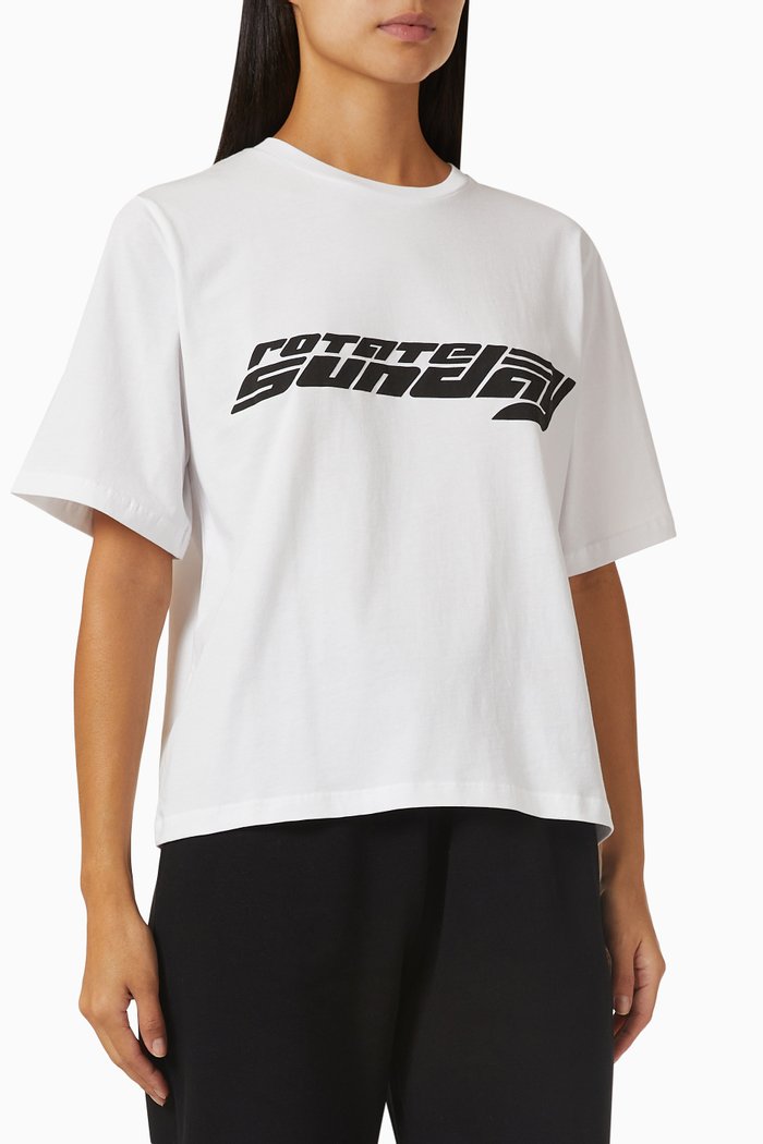

Logo Print T-shirt in Organic Cotton, White