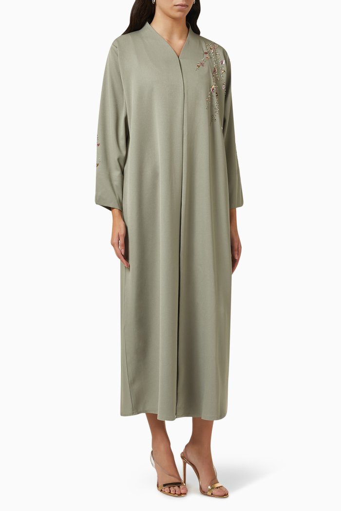 

Embellished Abaya, Green