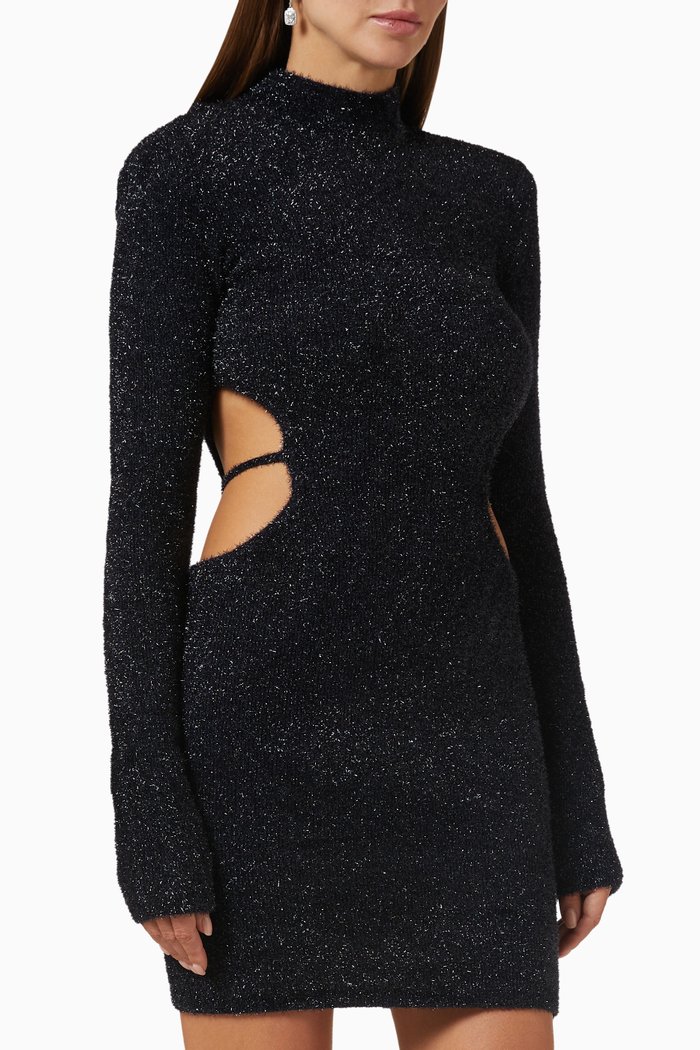 

Atti Mini Dress in Glitter Knit, Blue
