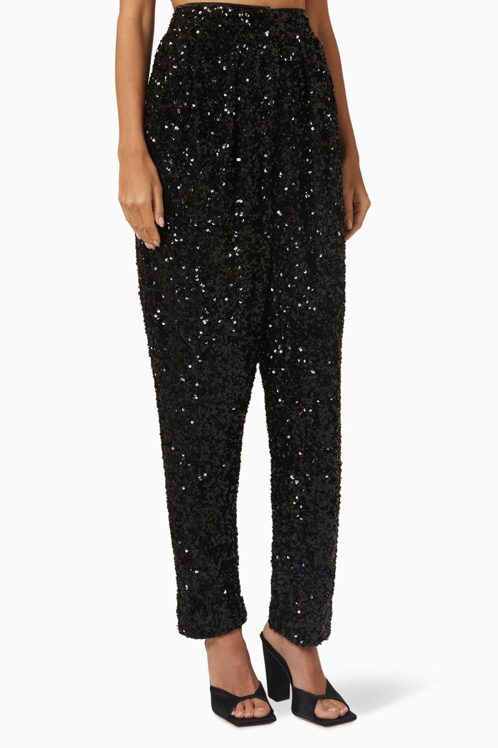 

Alexa Pants in Sequins, Black