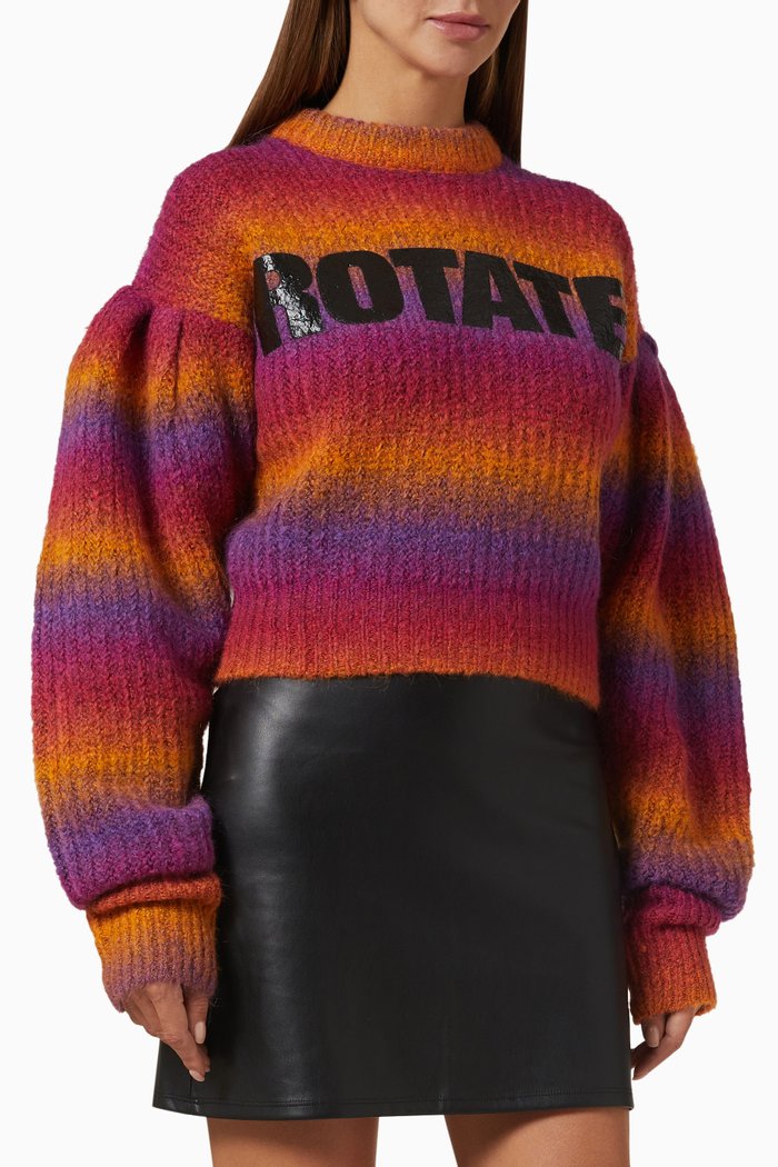 

Adley Logo Sweater in Knit, Pink