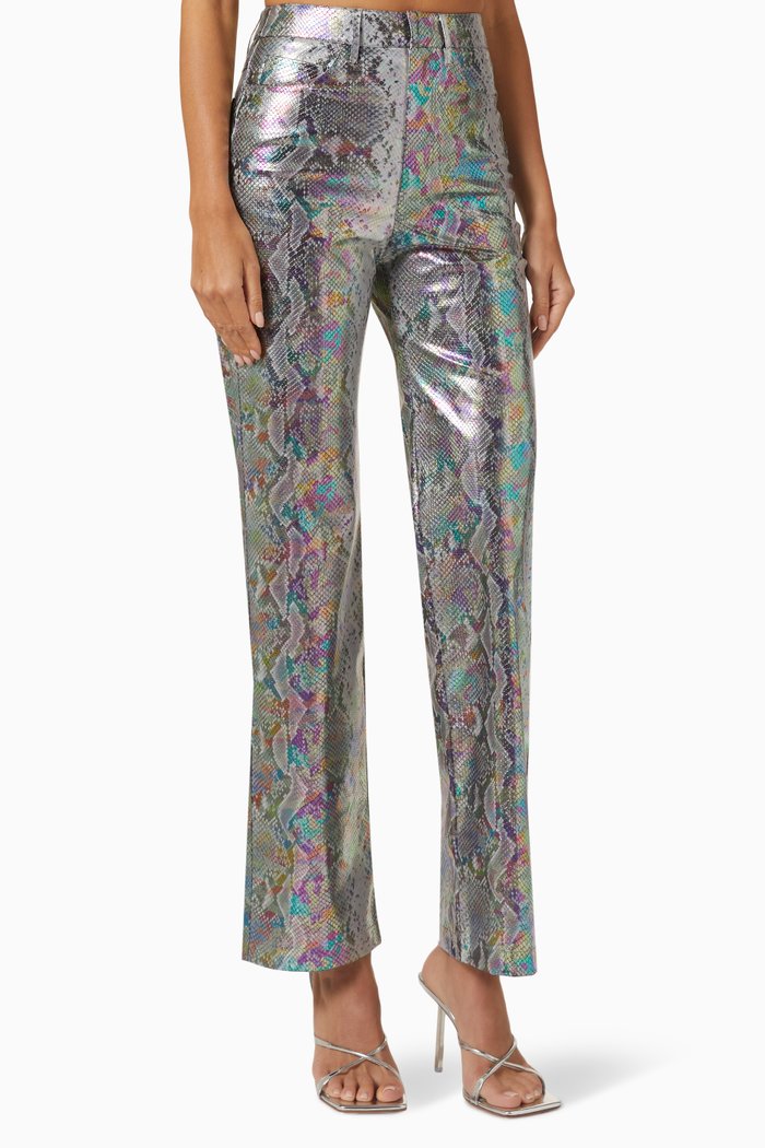 

Rosie Pants in Holographic PU, Grey