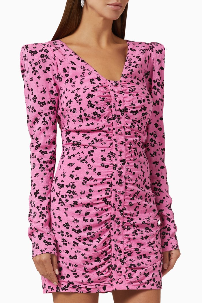 

Mammi Mini Dress in Jacquard, Pink