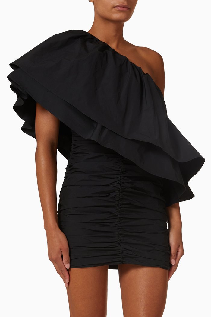 

Tabby Mini Dress in Taffeta, Black