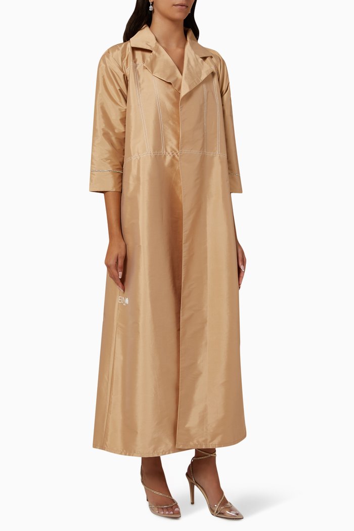 

Chain Tassel Abaya in Taffeta, Neutral