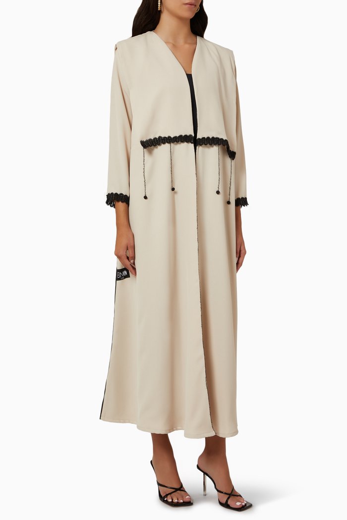 

Embroidered Abaya in Nada, Neutral