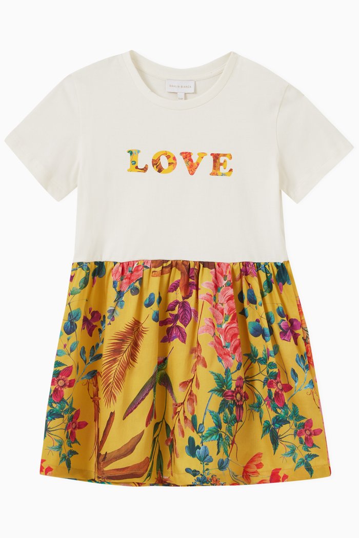 Dolly Dress in Cotton, Yellow