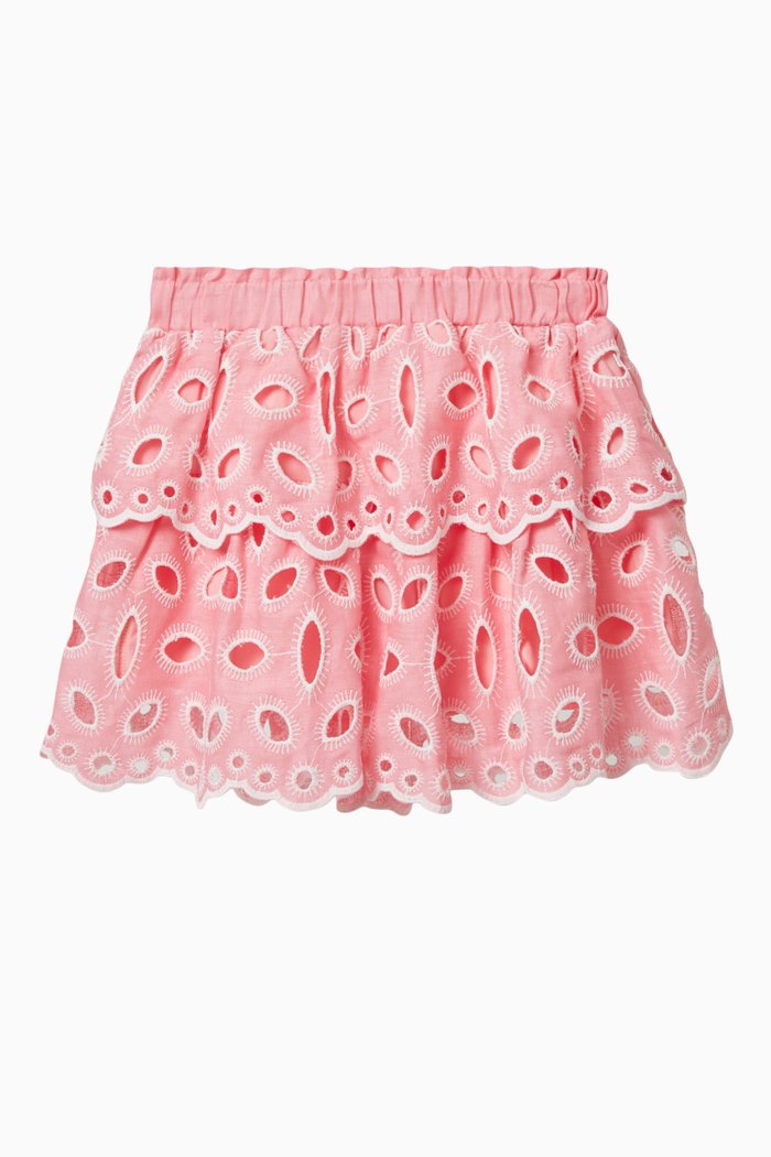 

Maisei Skirt in Eyelet Cotton, Purple
