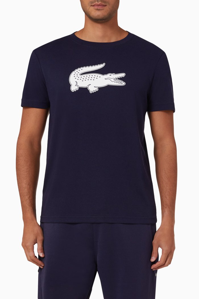 

Sport 3D Crocodile-print T-shirt in Jersey, Blue