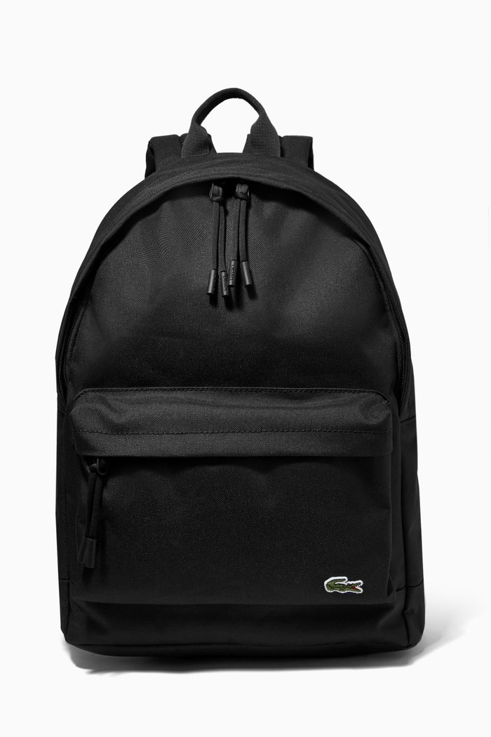 

Croc Logo Backpack in Nylon, Black