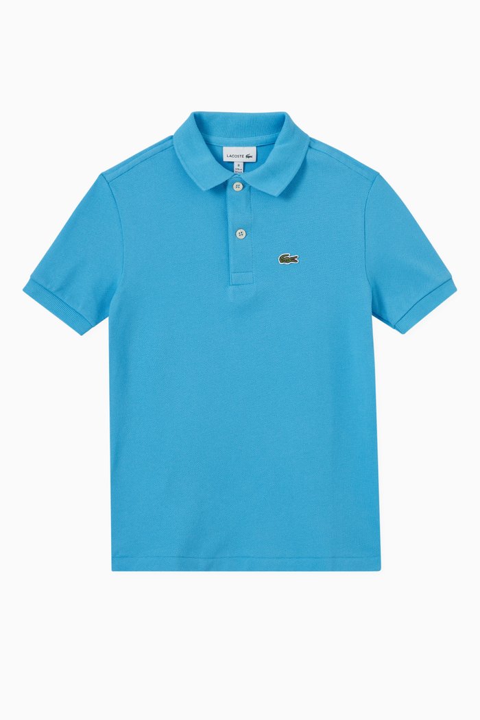 

Regular-fit Petit Polo Shirt in Cotton-piqué, Blue