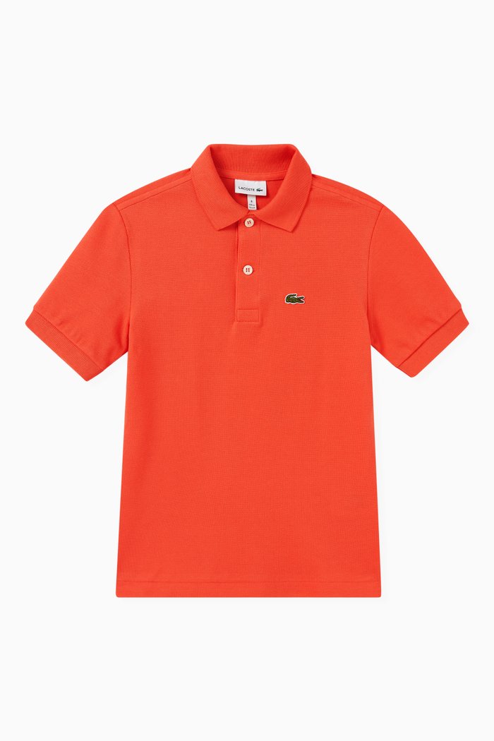 

Regular-fit Petit Polo Shirt in Cotton-piqué, Orange