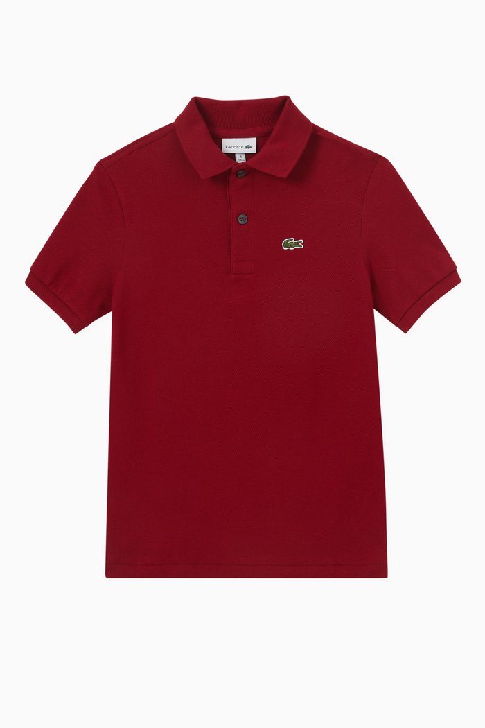 

Regular-fit Petit Polo Shirt in Cotton-piqué, Red