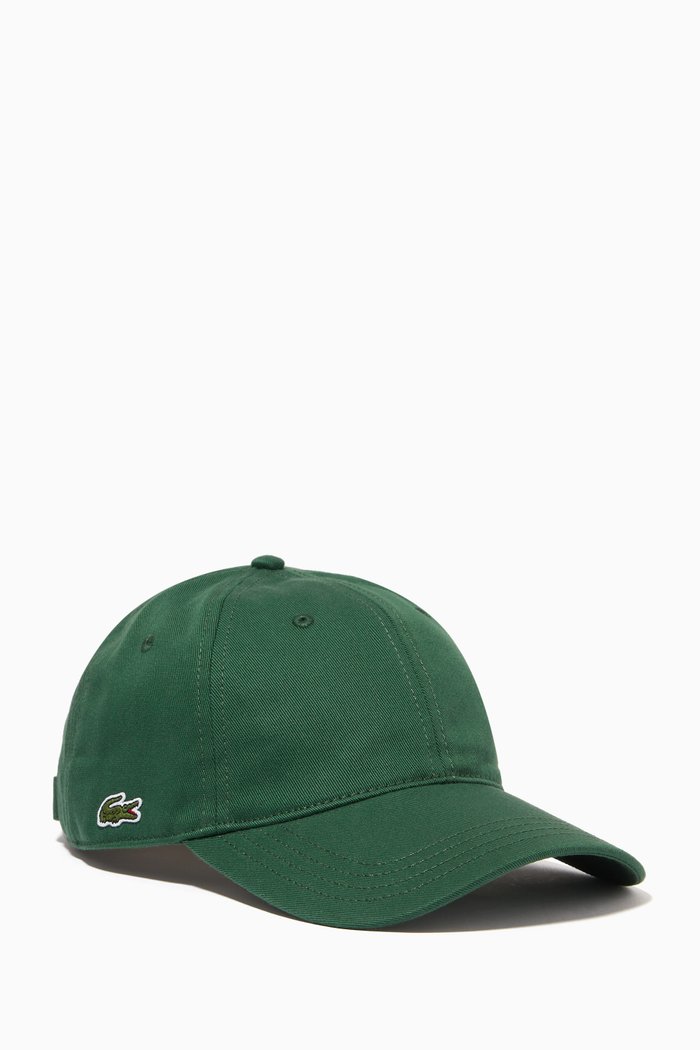 

Logo Patch Baseball Cap in Organic Cotton Twill, Green