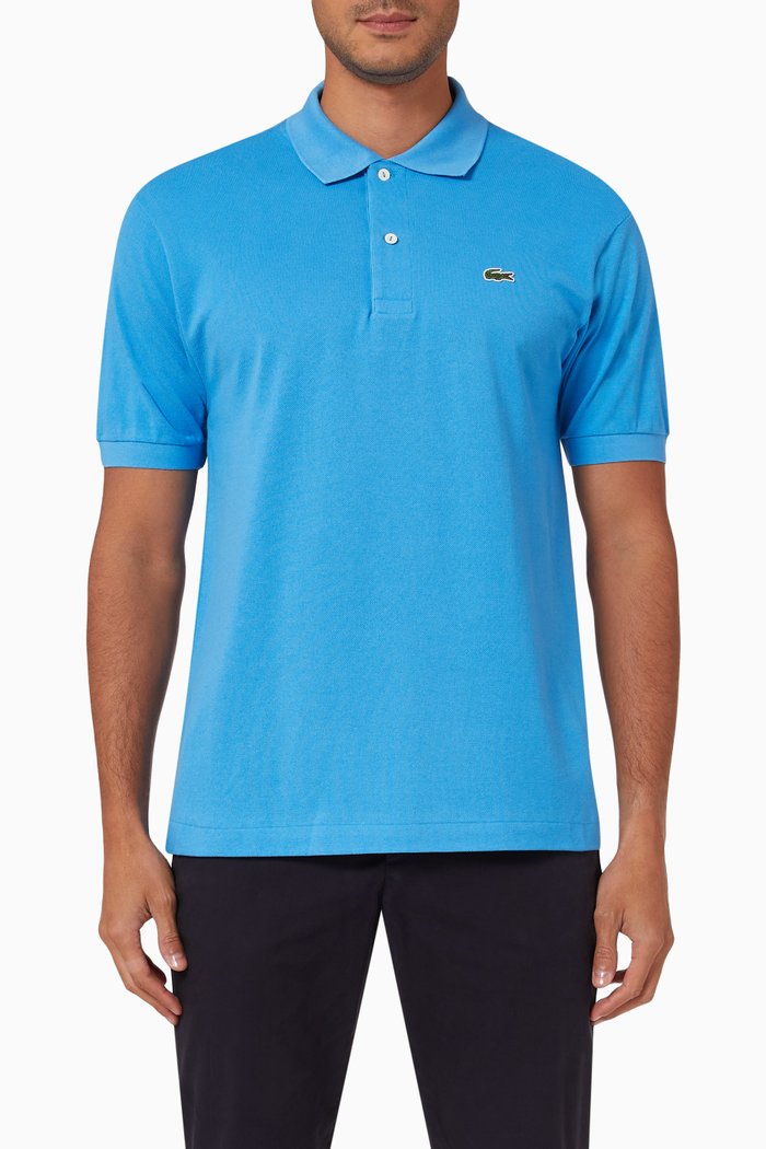 

L.12.12 Classic-fit Polo Shirt in Cotton-piqué, Blue