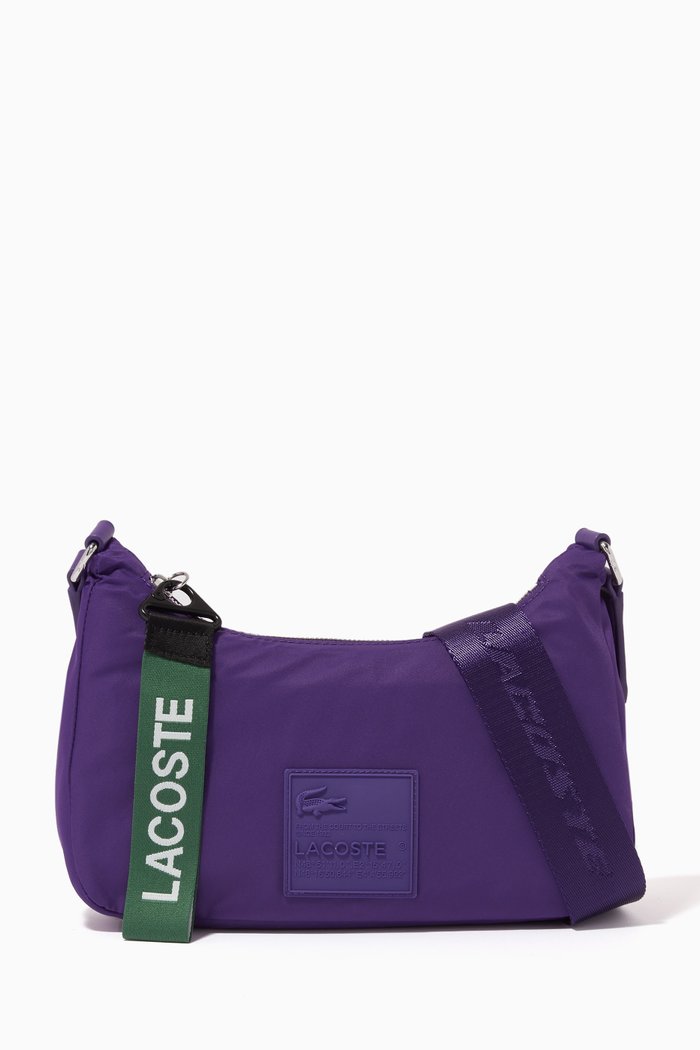 

Signature Patch Baguette Bag in Nylon, Purple