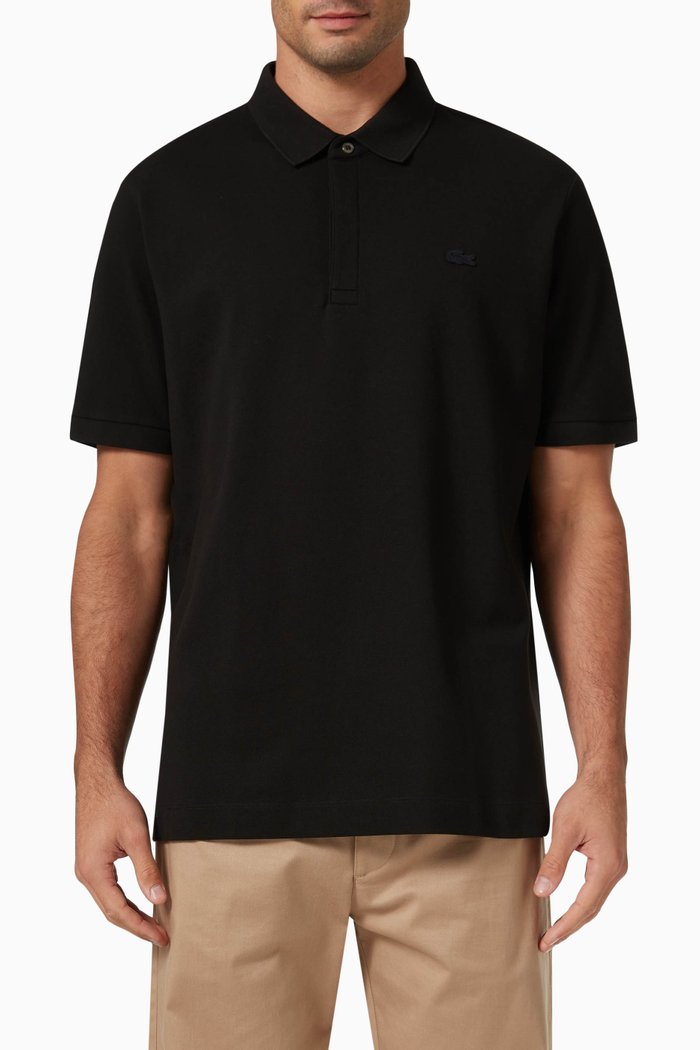 

Paris Regular-fit Polo Shirt in Stretch-cotton, Black