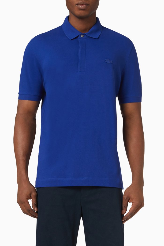 

Paris Regular-fit Polo Shirt in Stretch-cotton, Blue
