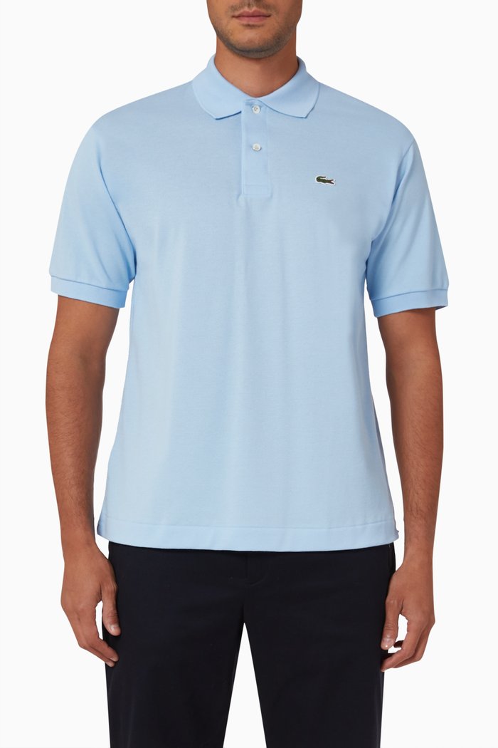 

L.12.12 Classic-fit Polo Shirt in Cotton-piqué, Blue