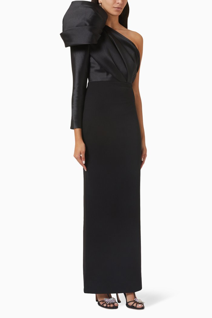 

Lexi One-shoulder Maxi Dress, Black