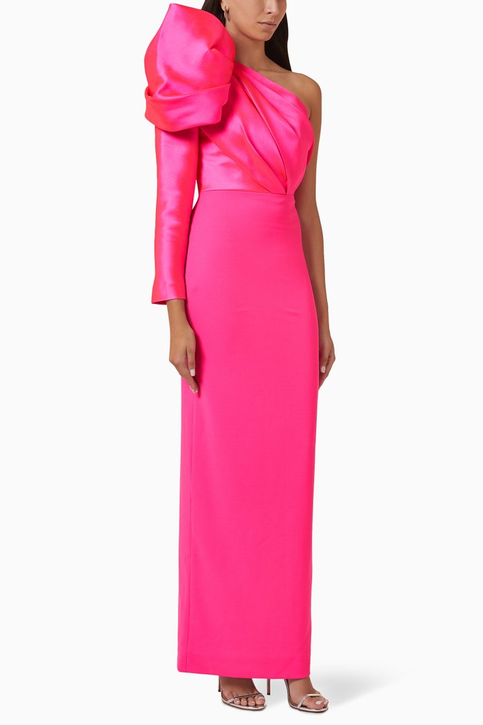 Lexi One-shoulder Maxi Dress, Pink