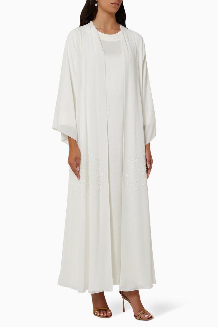 

3-piece Abaya Set in Chiffon, Neutral