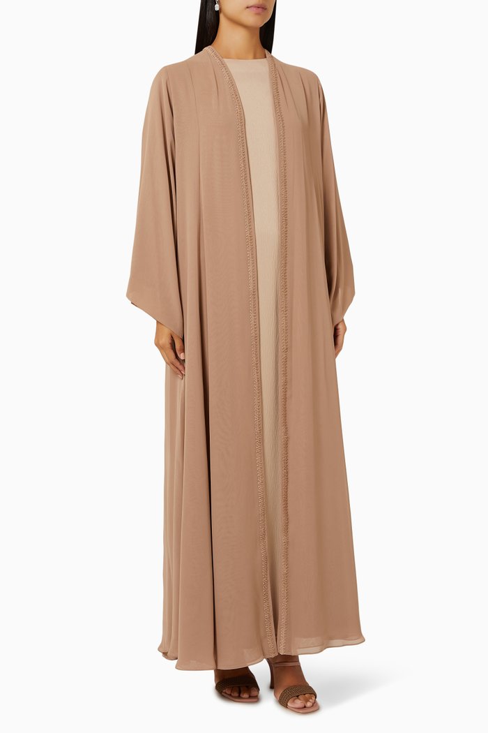 

3-piece Abaya Set in Chiffon, Neutral