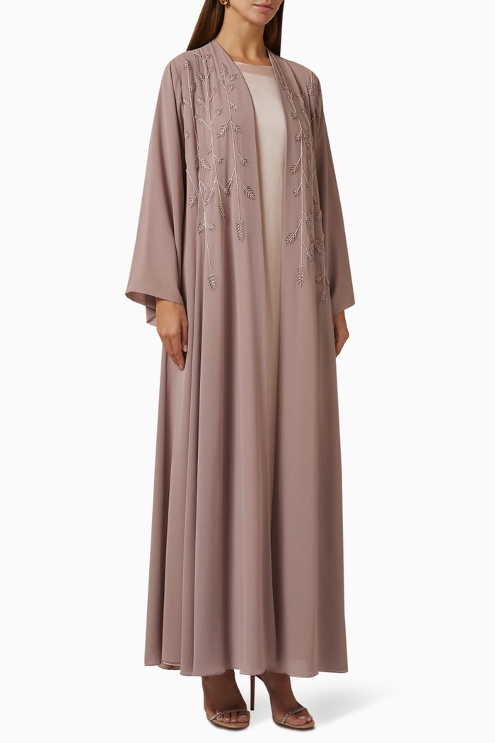 

3-piece Abaya Set in Chiffon, Purple