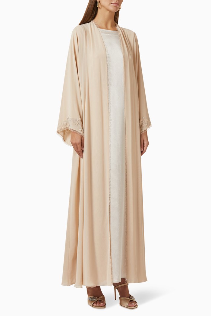 

3-piece Abaya Set in Chiffon, Pink