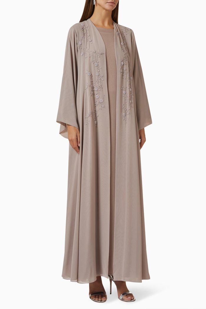 

3-piece Abaya Set in Chiffon, Purple