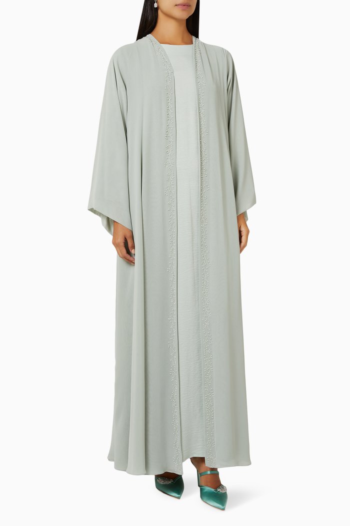

3-piece Abaya Set in Chiffon, Blue